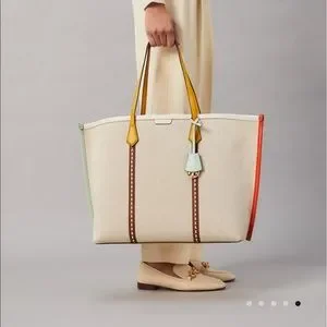 Tory Burch Bags Tory Burch Perry Canvas Oversized Tote Bag Poshmark